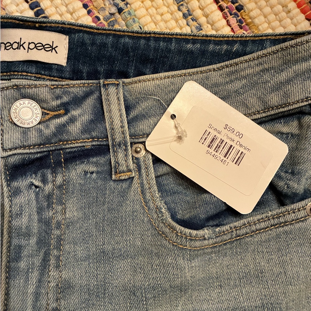 Sneak Peek Light Blue High Rise Slim fit Denim Jeans, size 26 NWT - Picture 5 of 10